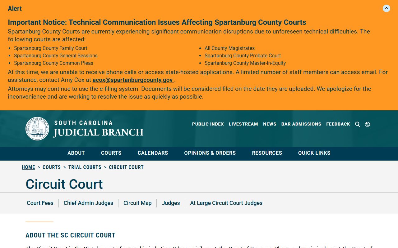 Barnwell County court records South Carolina Circuit Court overview