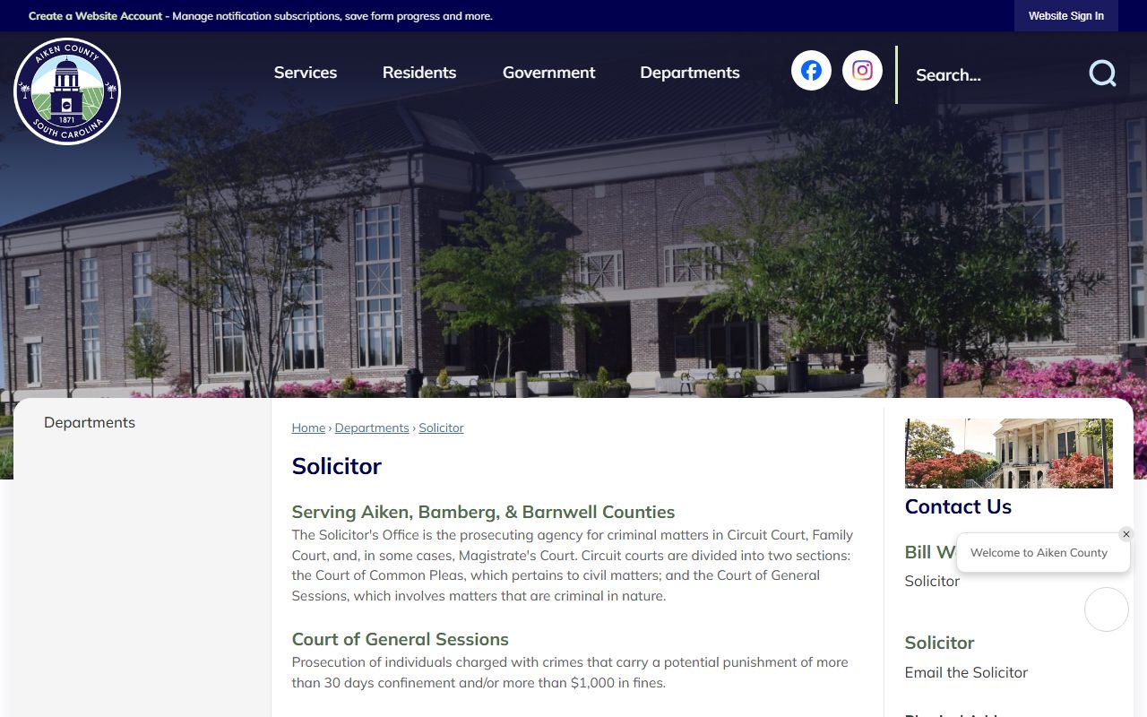 Barnwell County Circuit Court Second Judicial Circuit Solicitor