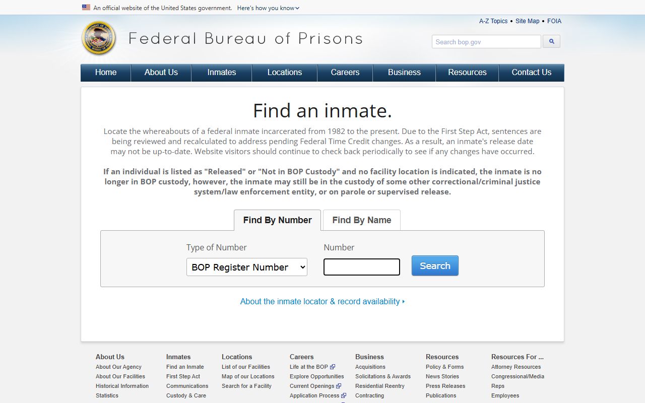 Barnwell County inmate records and Federal Bureau of Prisons inmate locator
