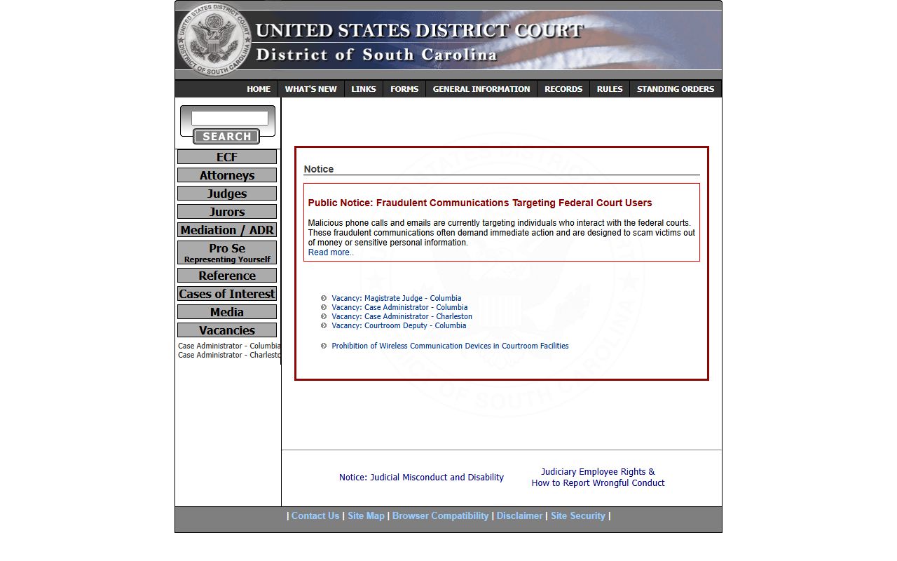 Barnwell County marriage and divorce records and District of South Carolina source
