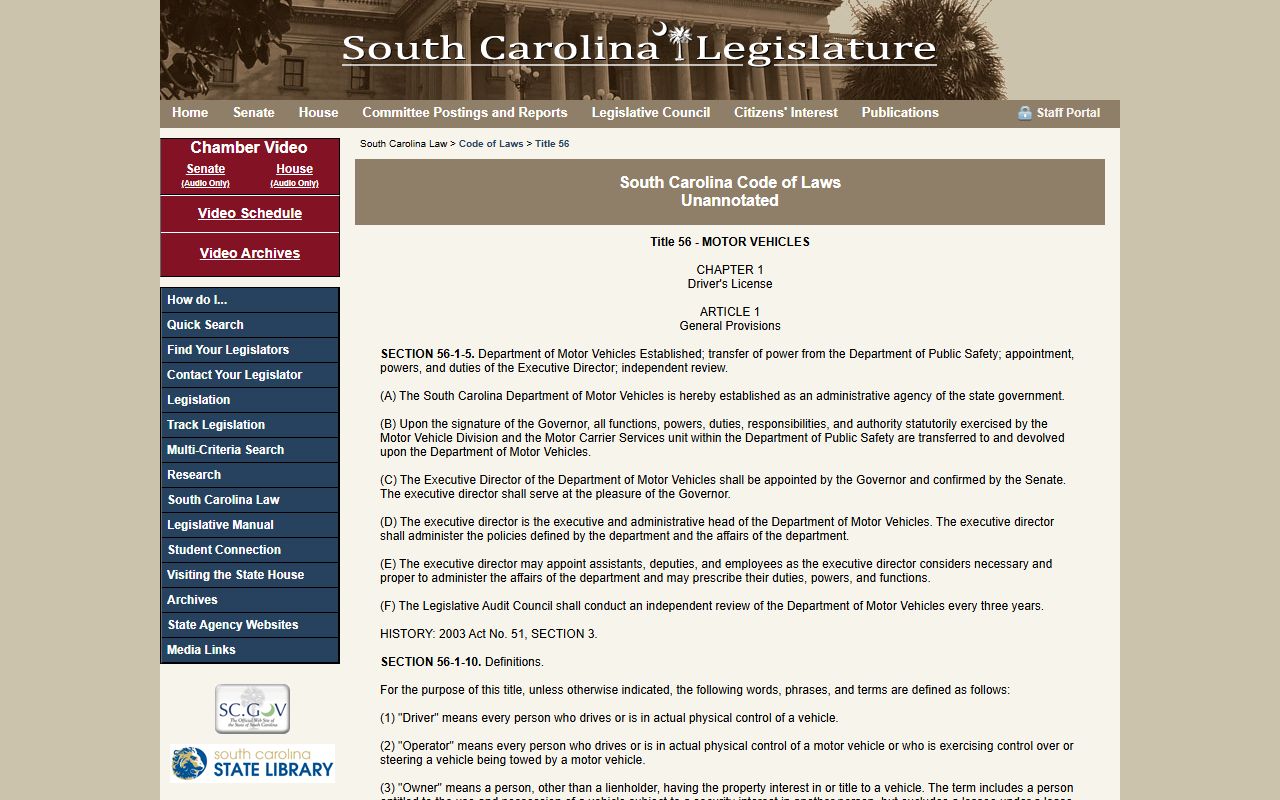Barnwell County traffic court records and South Carolina driver point statute