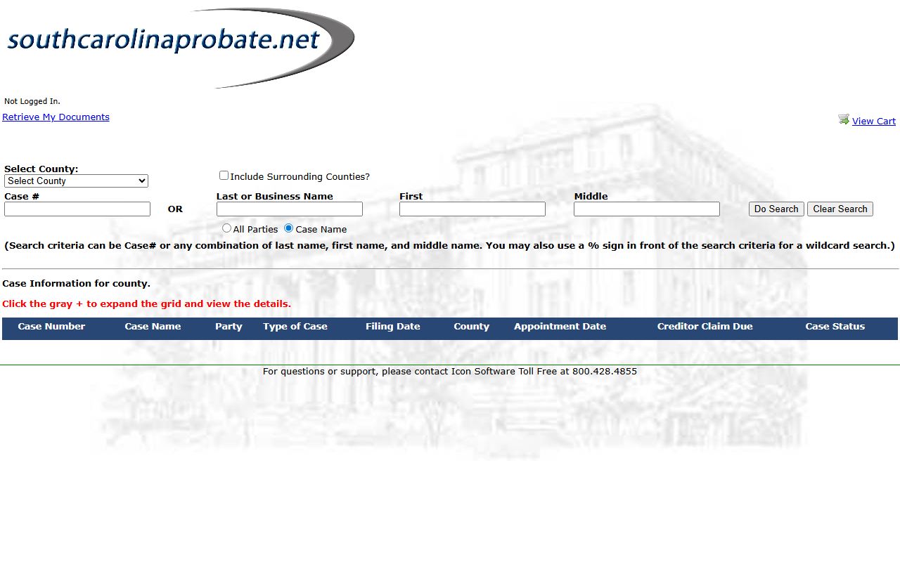 Barnwell County traffic court records and South Carolina Probate Search manifest source